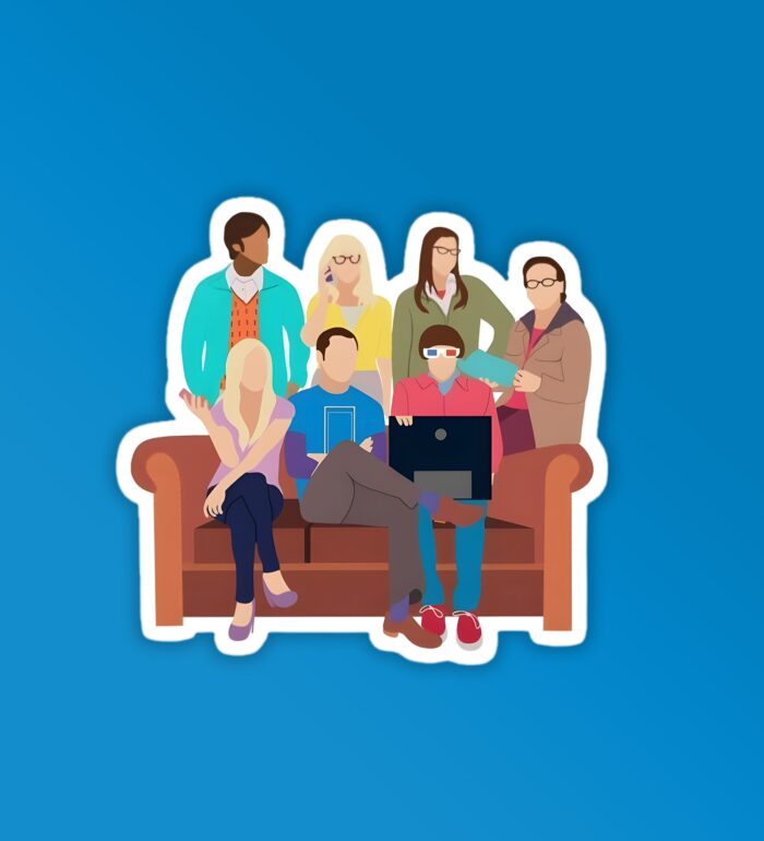 Big Bang Theory Cast Laptop   Mobile Sticker