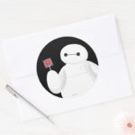 Big Hero 6 Baymax With Lollipop Classic Round Sticker