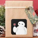 Big Hero 6 Baymax With Lollipop Square Sticker