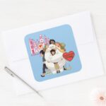 Big Hero 6 Programmed To Hug Valentine Square Sticker