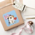 Big Hero 6 Programmed To Hug Valentine Square Sticker