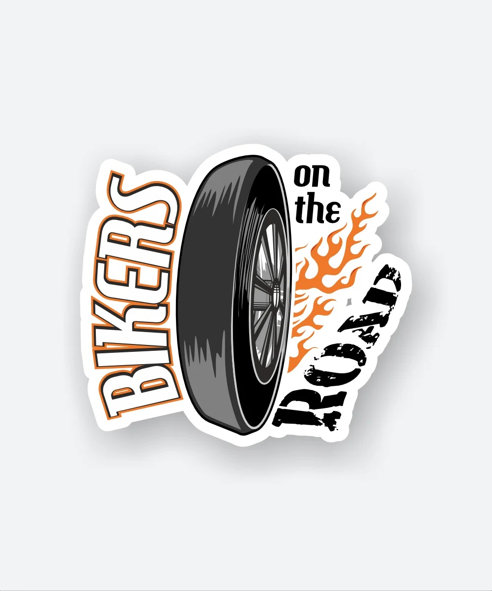 Bikers On The Road Sticker