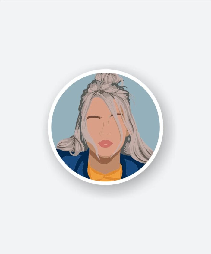 Billie Eilish Faceless Sticker