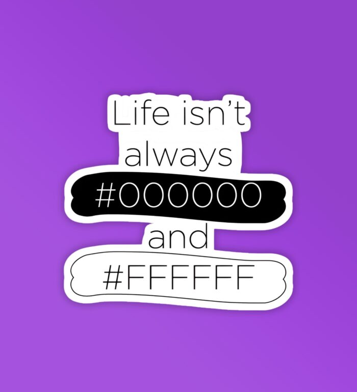 Black Or White Laptop Mobile Stickers