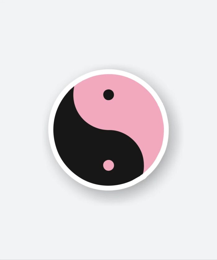 Black Pink Logo Sticker