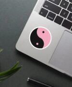 Black Pink Logo Sticker