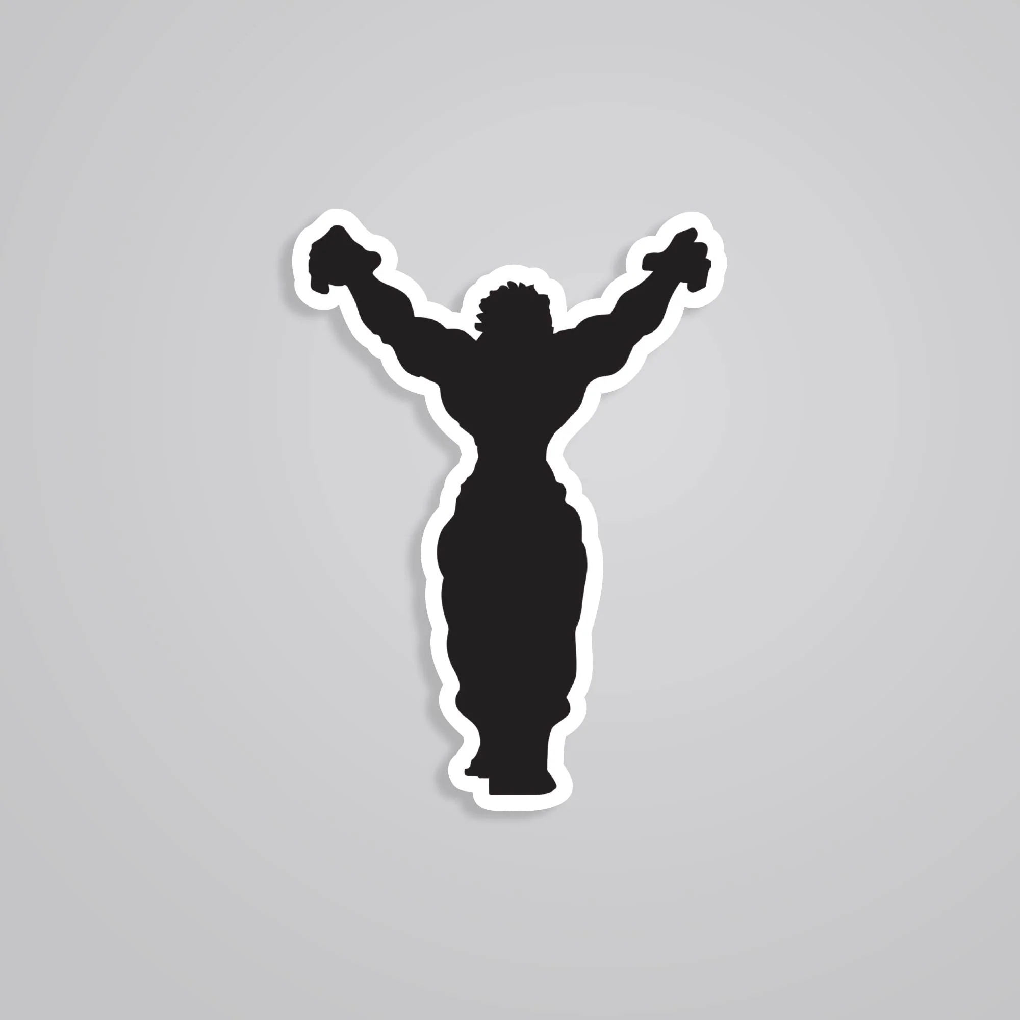 Black Silhouette Of Baki Anime Stickers