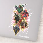 Black Adam Character Diamond Burst Graphic Sticker