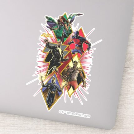 Black Adam Character Diamond Burst Graphic Sticker