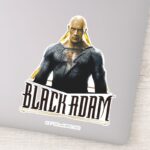 Black Adam Character And Name Graphic Sticker