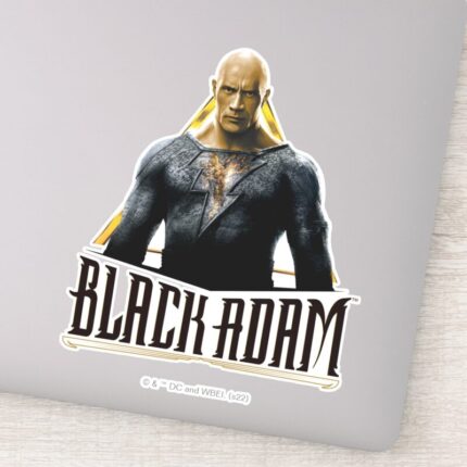 Black Adam Character And Name Graphic Sticker