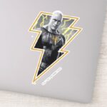Black Adam Gray And Gold Lightning Graphic Sticker