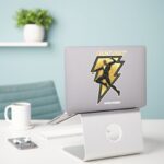 Black Adam Lightning Bolt Character Illustration Sticker