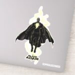 Black Adam Lightning Silhouette Graphic Sticker