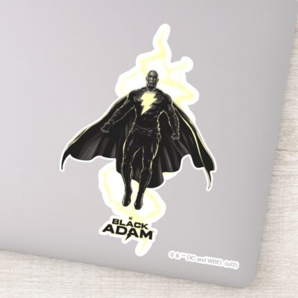 Black Adam Lightning Silhouette Graphic Sticker