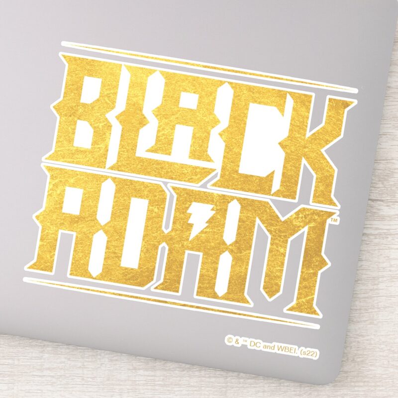 Black Adam Stacked Name Graphic Sticker