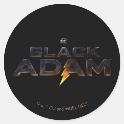 Black Adam Theatrical Logo Classic Round Sticker