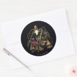 Black Adam Triangular Group Graphic Classic Round Sticker