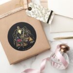 Black Adam Triangular Group Graphic Classic Round Sticker