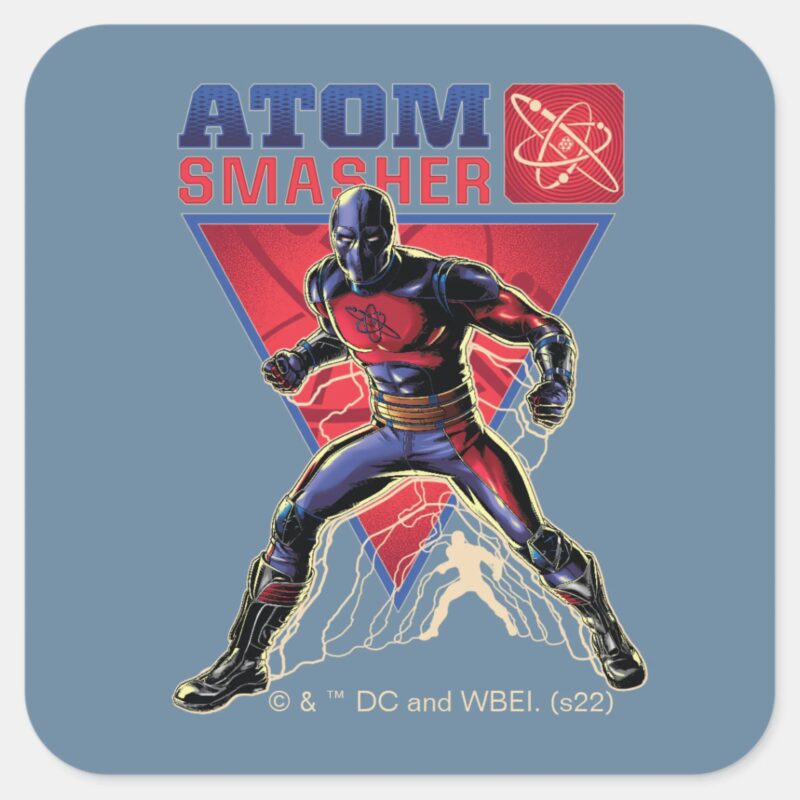 Black Adam Atom Smasher Character Graphic Square Sticker