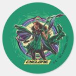 Black Adam Cyclone Character Graphic Classic Round Sticker
