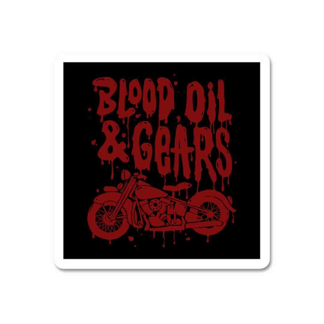 Blood Oil Gears Sticker