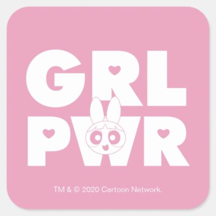 Blossom Girl Power Square Sticker
