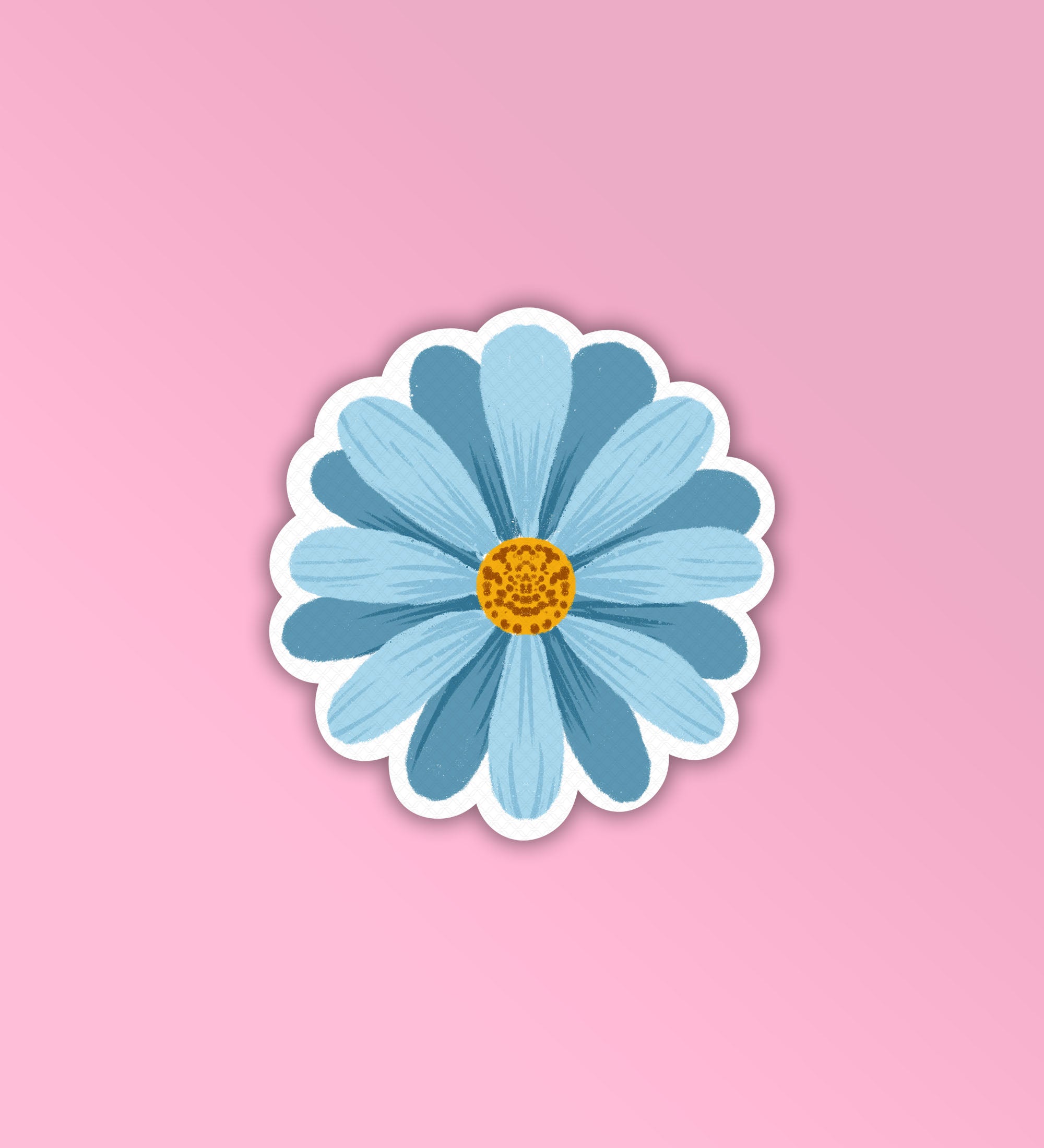 Blue Flower Laptop Mobile Stickers