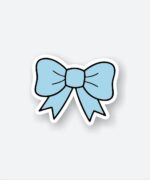 Blue Hair Bow Sticker