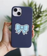 Blue Hair Bow Sticker