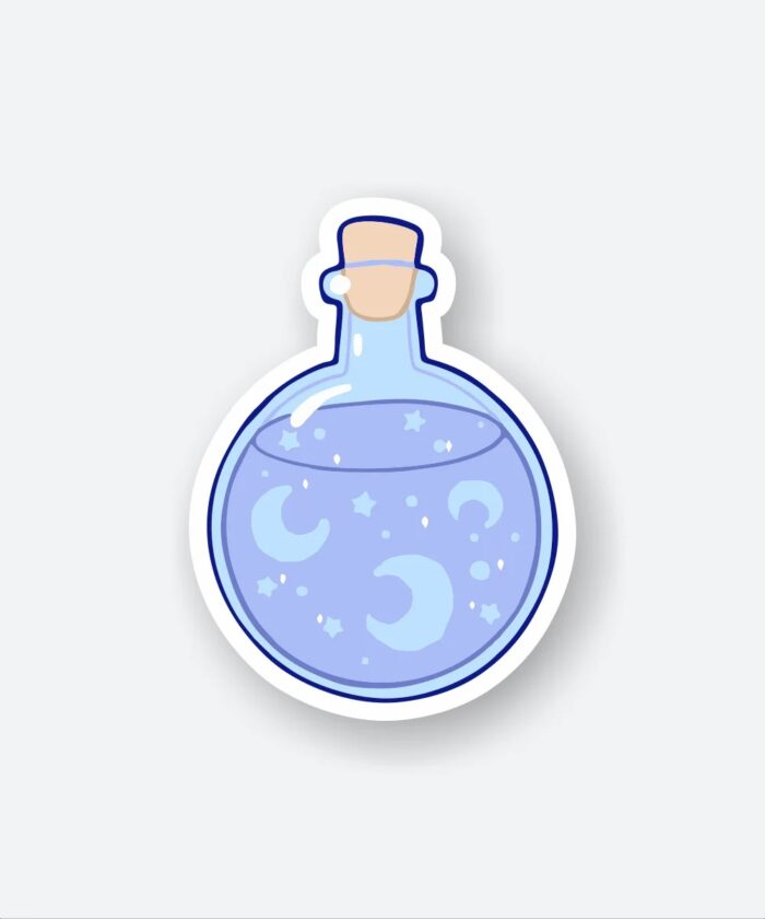 Blue Moon In Water Sticker