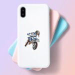 Blue Motocross Bike Sticker