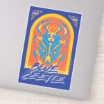 Blue Beetle Scarab Talavera Graphic Sticker