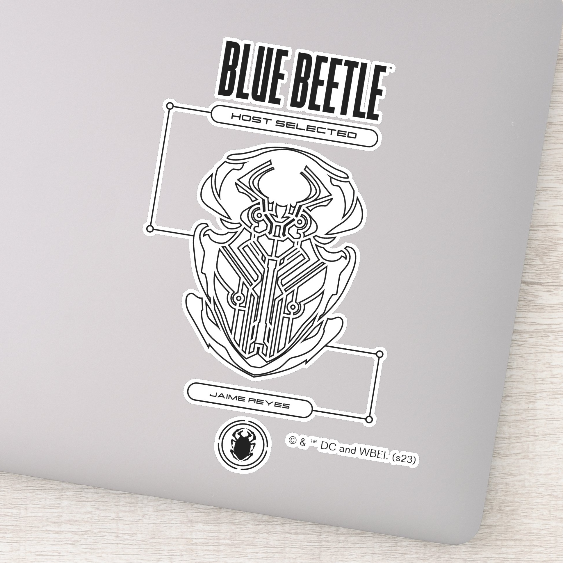 Blue Beetle Scarab Tech Graphic Sticker