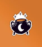 Boiling Pot Halloween   Laptop And Mobile Sticker