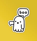 Boo Sticker
