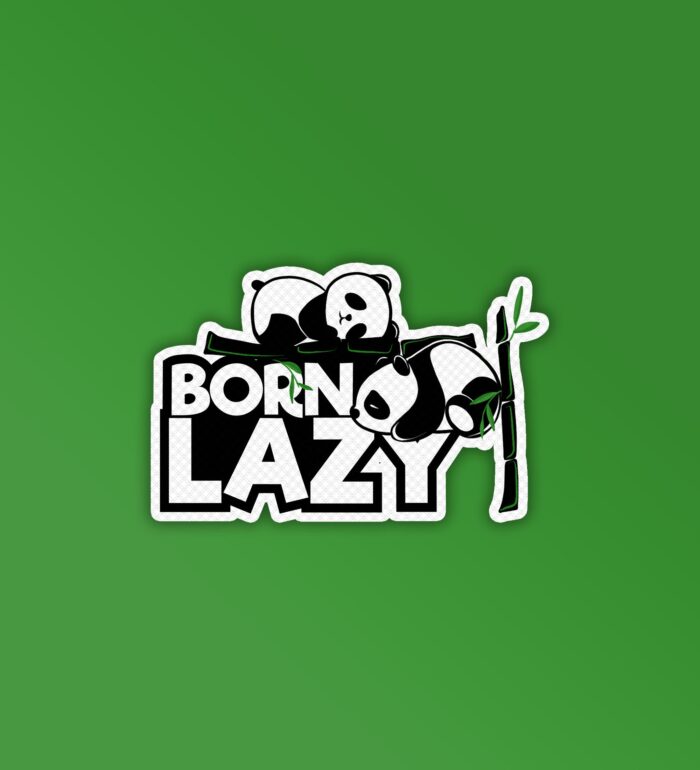 Born Lazy Laptop Mobile Stickers