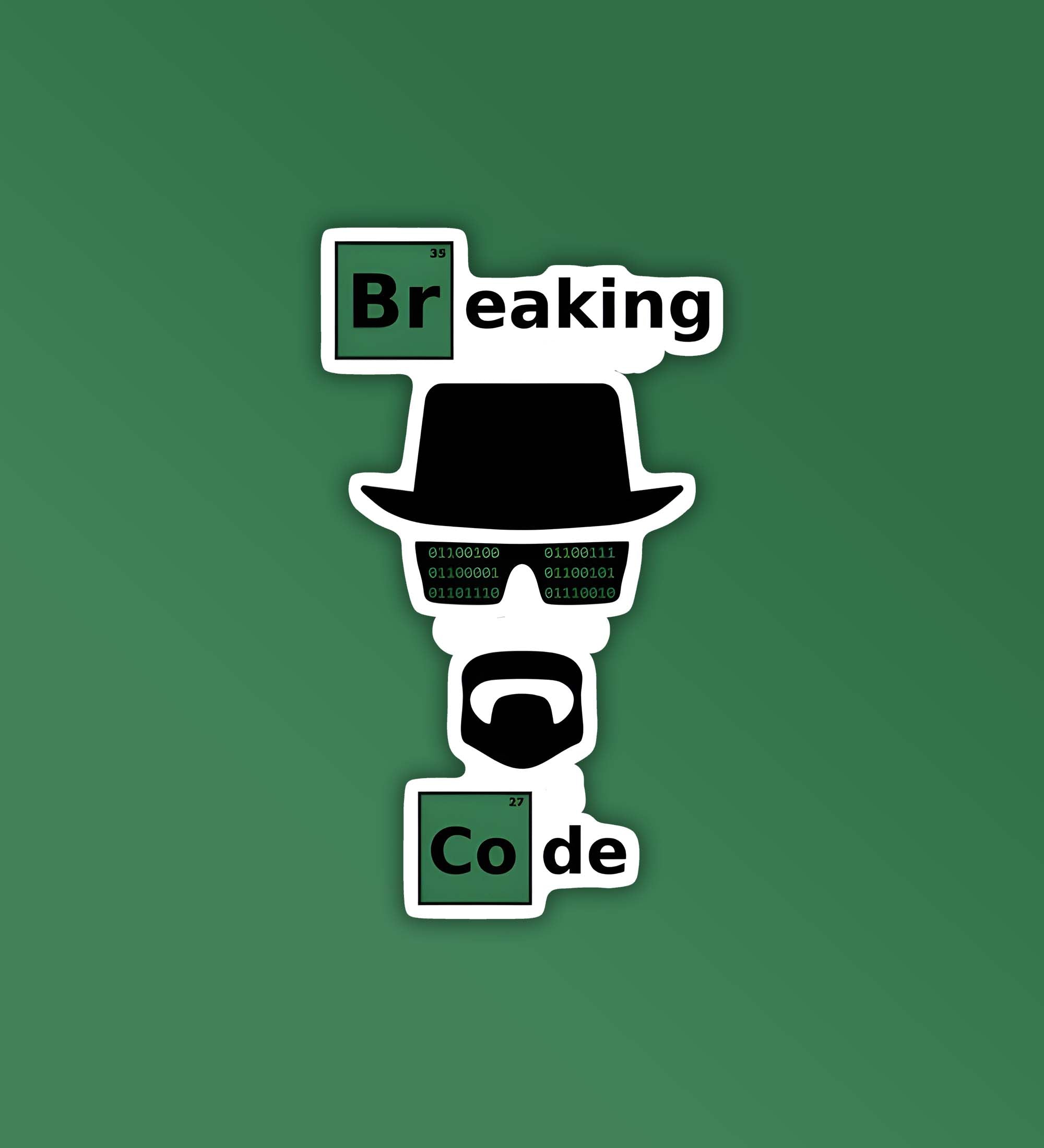 Breaking Code Programmer Coding Sticker