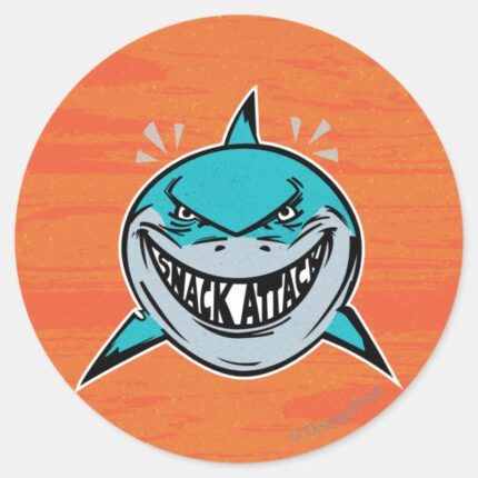 Bruce Shark Attack Classic Round Sticker