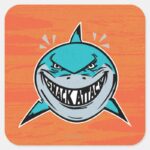 Bruce Shark Attack Square Sticker