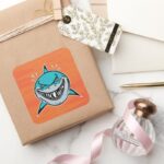 Bruce Shark Attack Square Sticker