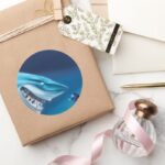 Bruce Nemo And Dory 1 Classic Round Sticker