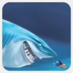 Bruce Nemo And Dory 1 Square Sticker