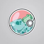 Bulbasaur In Nature Ball Anime Stickers