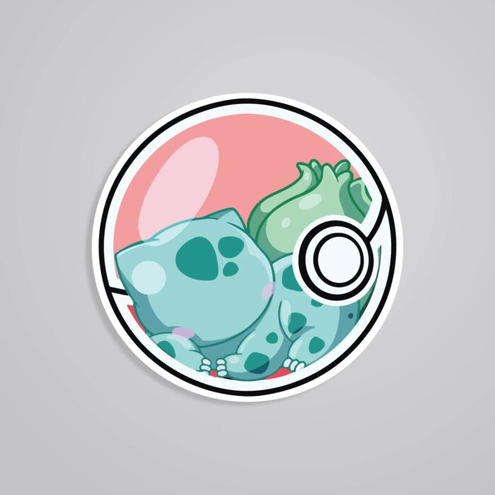 Bulbasaur In Nature Ball Anime Stickers
