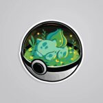 Bulbasaur In Pokeball Anime Stickers