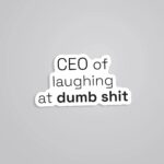 CEO Of Laughing At Dumb Shit Witty Stickers