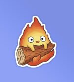 Calcifer Howls Moving Castle Laptop _ Mobile Stickers