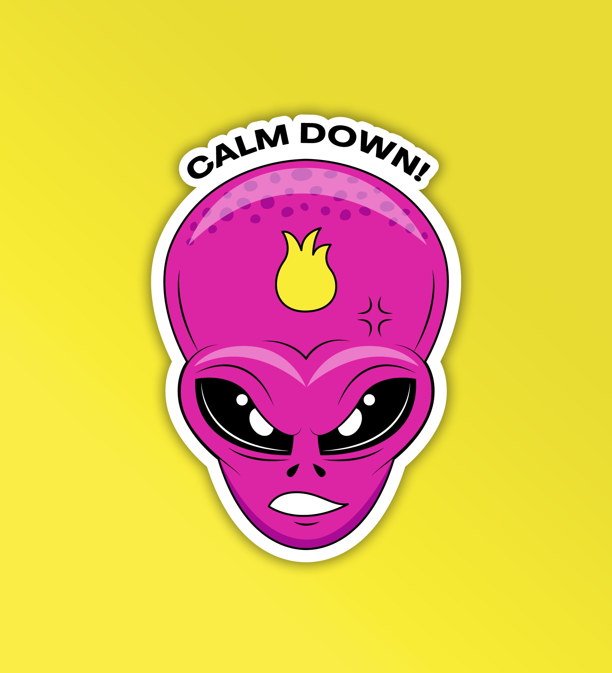 Calm Down Sticker