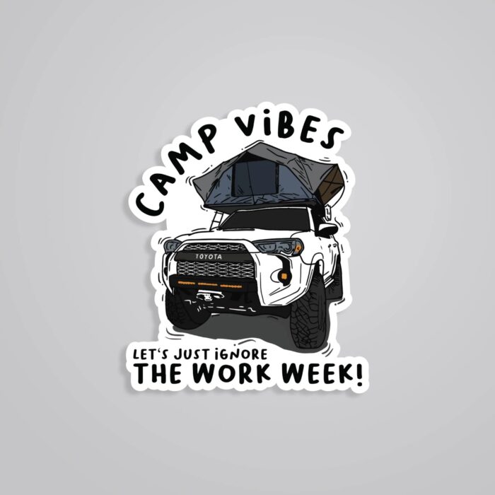 Camps Vibes Travels Stickers